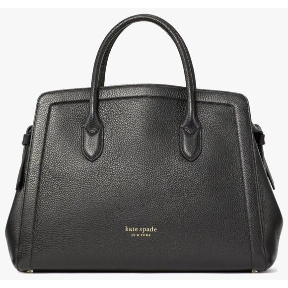 Kate Spade New York Knott Large Satchel Black One - Picture 1 of 13